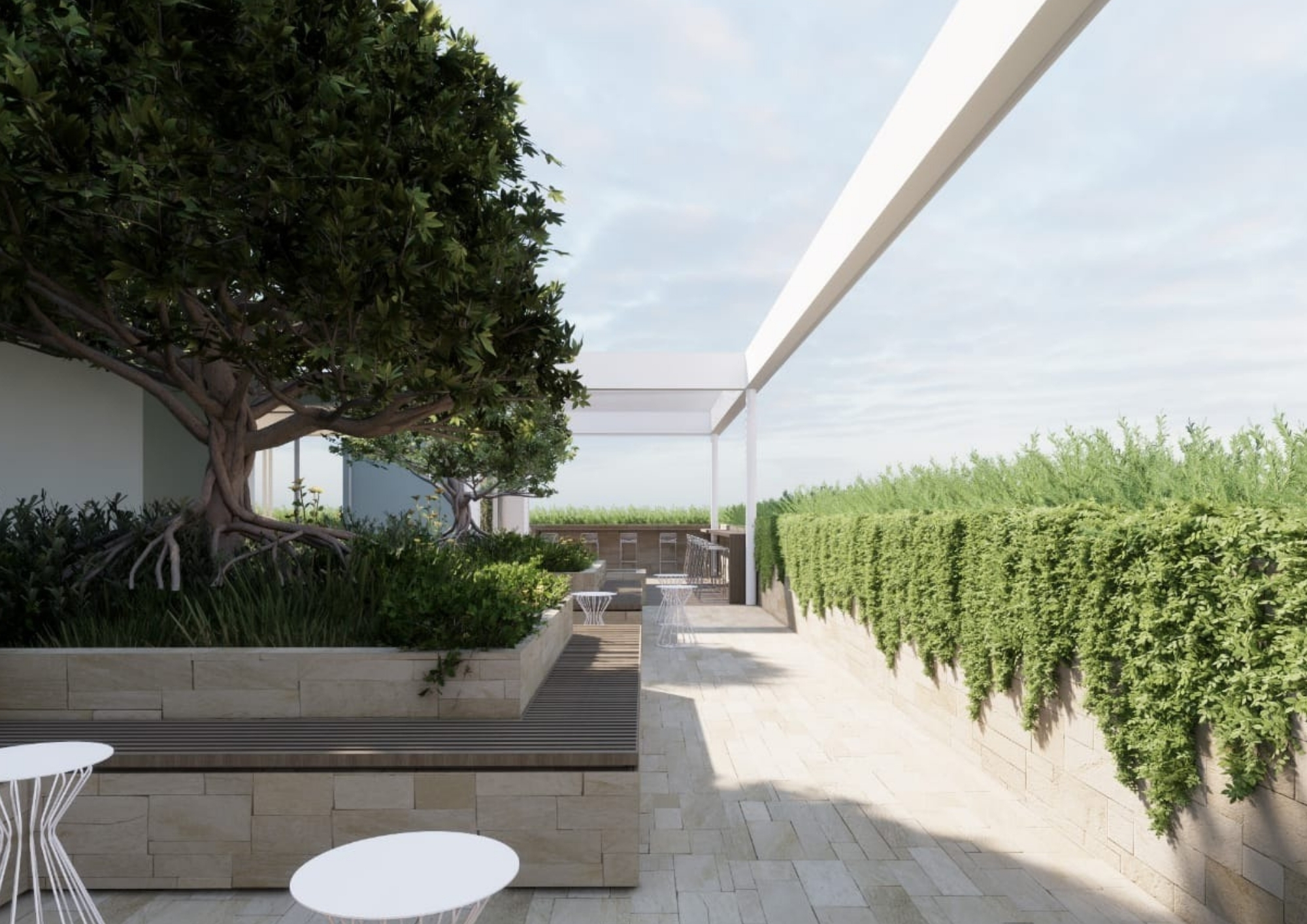 Rooftop garden and resident outdoor space